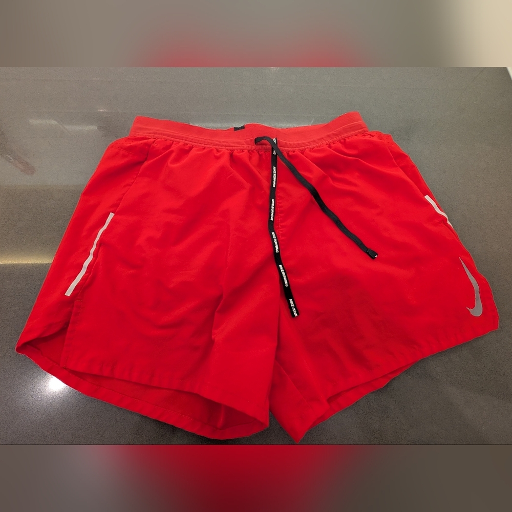Nike Dri-fit Mens Red Stride Shorts Medium LINER REMOVED